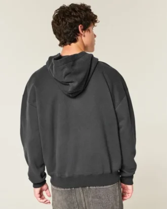 Boxy Zip-Up Purdue University Boilermakers Graphic Hoodie Boxy Zip-Up Purdue University Boilermakers Graphic Hoodie