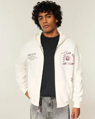 Boxy Zip-Up Texas A&M University Graphic Hoodie Boxy Zip-Up Texas A&M University Graphic Hoodie