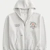 Boxy Zip-Up University of Miami Hurricanes -grafiikkahuppari Boxy Zip-Up University of Miami Hurricanes -grafiikkahuppari