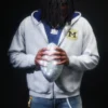 Boxy Zip-Up University of Michigan Wolverines -grafiikkahuppari Boxy Zip-Up University of Michigan Wolverines -grafiikkahuppari