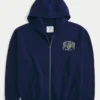 Boxy Zip-Up University of Michigan Wolverines -grafiikkahuppari Boxy Zip-Up University of Michigan Wolverines -grafiikkahuppari