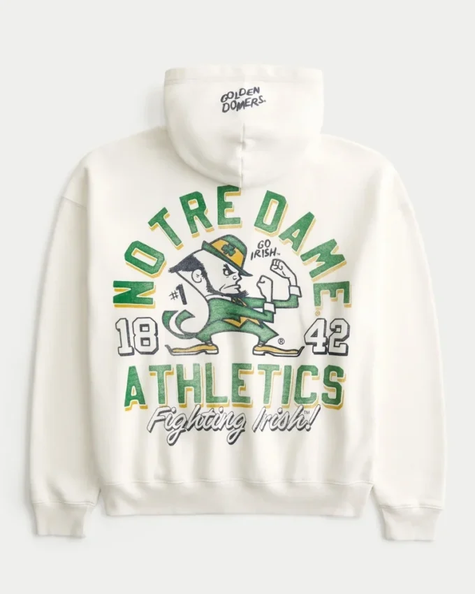 Boxy Zip-Up University of Notre Dame Fighting Irish -grafiikkahuppari