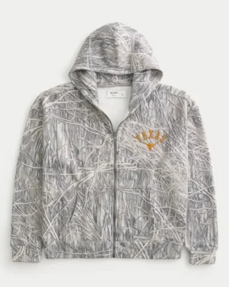 Boxy Zip-Up University of Texas at Austin Longhorns -graafinen huppari