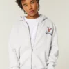 Boxy Zip-Up University of Virginia -grafiikkahuppari Boxy Zip-Up University of Virginia -grafiikkahuppari