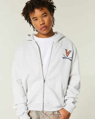 Boxy Zip-Up University of Virginia -grafiikkahuppari