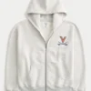 Boxy Zip-Up University of Virginia -grafiikkahuppari Boxy Zip-Up University of Virginia -grafiikkahuppari