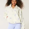 Brodeerattu sherpa-fleece-takki Brodeerattu sherpa-fleece-takki