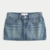 Brodeerattu tähtitaskuinen denim-minihame