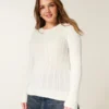 Cable-Knit Icon Crew -villapaita