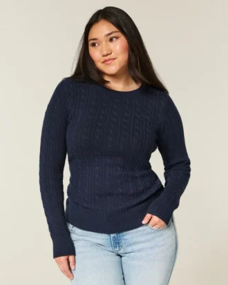 Cable-Knit Icon Crew -villapaita