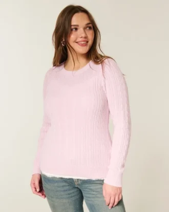 Cable-Knit Icon Crew -villapaita