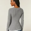 Cable-Knit Icon Crew -villapaita