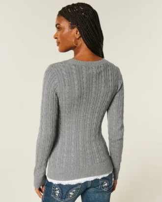 Cable-Knit Icon Crew -villapaita