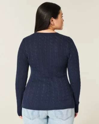 Cable-Knit Icon Crew -villapaita