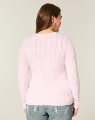 Cable-Knit Icon Crew -villapaita
