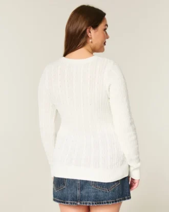 Cable-Knit Icon Crew -villapaita