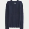 Cable-Knit Icon Crew -villapaita