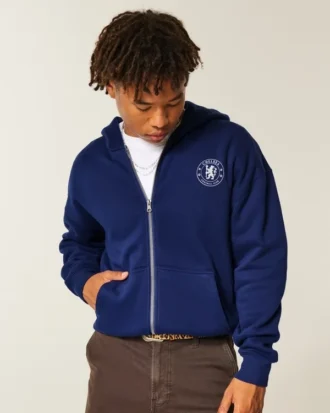 Chelsea Football Club -graafinen vetoketjullinen huppari