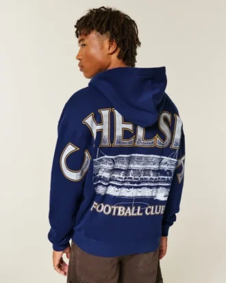 Chelsea Football Club -graafinen vetoketjullinen huppari