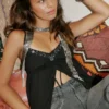Crinkle Shine Flyaway Babydoll -toppi