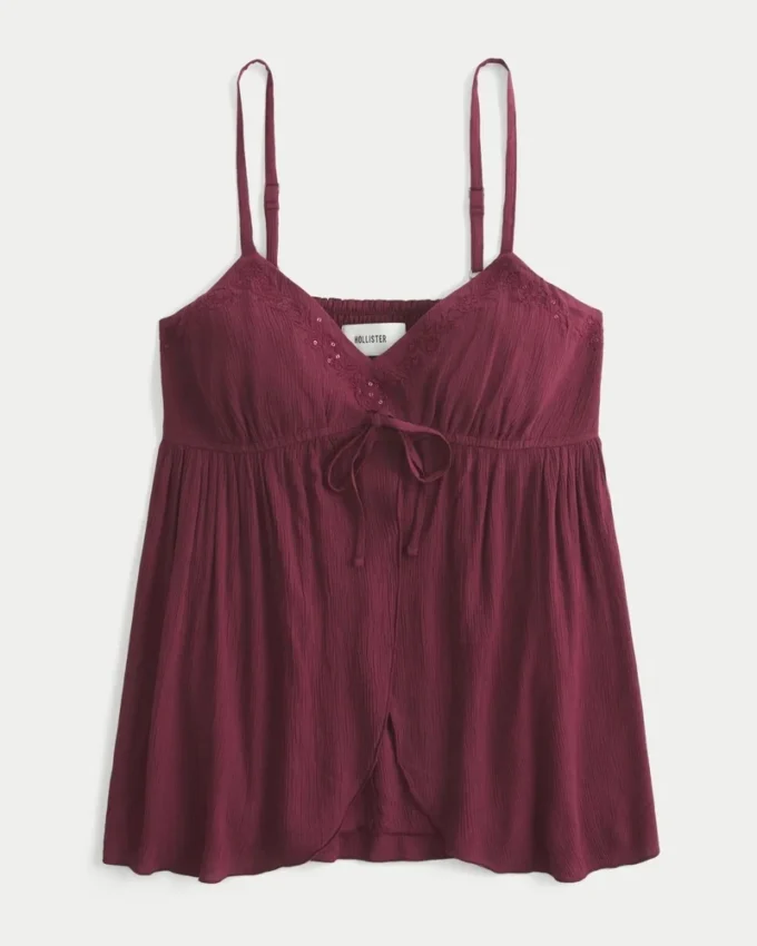 Crinkle Shine Flyaway Babydoll -toppi Crinkle Shine Flyaway Babydoll -toppi