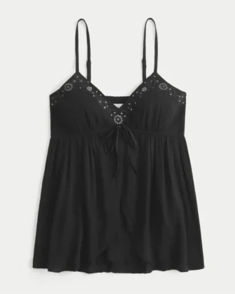 Crinkle Shine Flyaway Babydoll -toppi