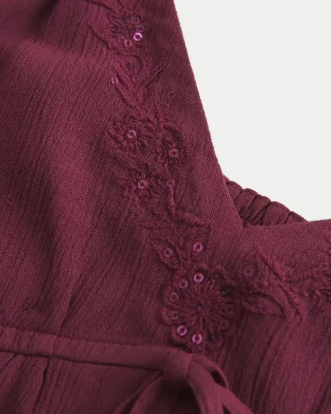 Crinkle Shine Flyaway Babydoll -toppi Crinkle Shine Flyaway Babydoll -toppi