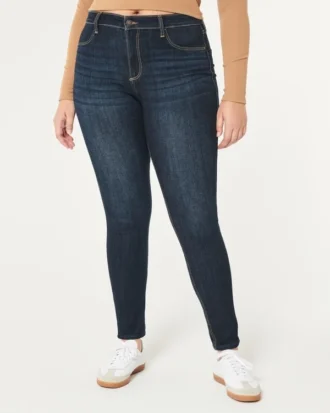 Curvy High-Rise Dark Wash -farkkuleggingsit