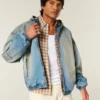 Denim-vetoketjullinen skater-takki Denim-vetoketjullinen skater-takki