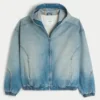 Denim-vetoketjullinen skater-takki Denim-vetoketjullinen skater-takki
