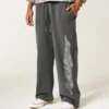 Double Flame Graphic Super Baggy Sweatpants Double Flame Graphic Super Baggy Sweatpants