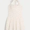 Drop-Waist Halter Mini Dress Drop-Waist Halter Mini Dress