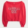 Easy Double Off-the-Shoulder University of Georgia -grafiikkapusero Easy Double Off-the-Shoulder University of Georgia -grafiikkapusero