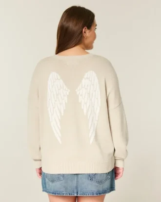 Easy Wings -graafinen neulepusero
