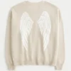 Easy Wings -graafinen neulepusero Easy Wings -graafinen neulepusero