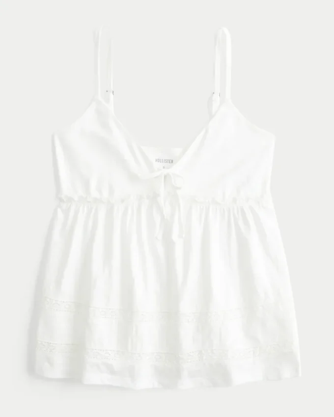Edessä solmittava babydoll-toppi Edessä solmittava babydoll-toppi