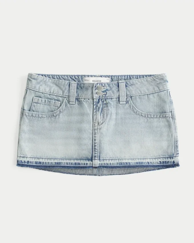 Erittäin matala denim-mikrominihame Erittäin matala denim-mikrominihame