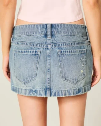 Erittäin matala denim-mikrominihame