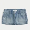 Erittäin matala denim-mikrominihame Erittäin matala denim-mikrominihame