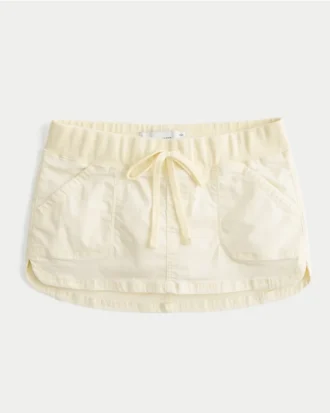 Erittäin matala vyötäröinen twill-mikrominihame
