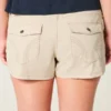 Erittäin matalat khakinväriset twill-minishortsit Erittäin matalat khakinväriset twill-minishortsit