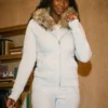 Faux Fur Trim Zip-Up Hoodie Faux Fur Trim Zip-Up Hoodie