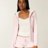 Faux Fur-vuorattu vetoketjullinen huppari Faux Fur-vuorattu vetoketjullinen huppari