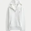 Faux Fur-vuorattu vetoketjullinen huppari Faux Fur-vuorattu vetoketjullinen huppari