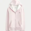 Faux Fur-vuorattu vetoketjullinen huppari Faux Fur-vuorattu vetoketjullinen huppari