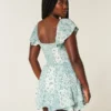 Flutter Sleeve Pinch Bust Mini Skort -mekko Flutter Sleeve Pinch Bust Mini Skort -mekko