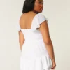 Flutter Sleeve Pinch Bust Mini Skort -mekko Flutter Sleeve Pinch Bust Mini Skort -mekko