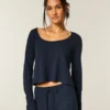 Gilly Hicks Cozy Waffle Long Sleeve Scoop Top Gilly Hicks Cozy Waffle Long Sleeve Scoop Top