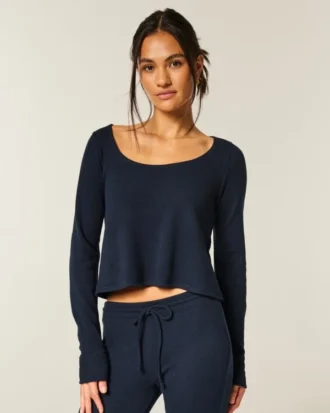 Gilly Hicks Cozy Waffle Long Sleeve Scoop Top Gilly Hicks Cozy Waffle Long Sleeve Scoop Top