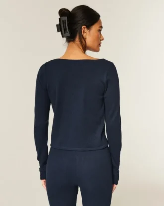 Gilly Hicks Cozy Waffle Long Sleeve Scoop Top Gilly Hicks Cozy Waffle Long Sleeve Scoop Top